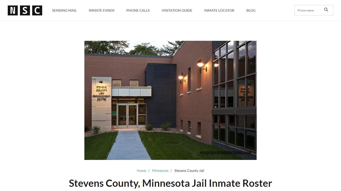 Stevens County, Minnesota Jail Inmate List