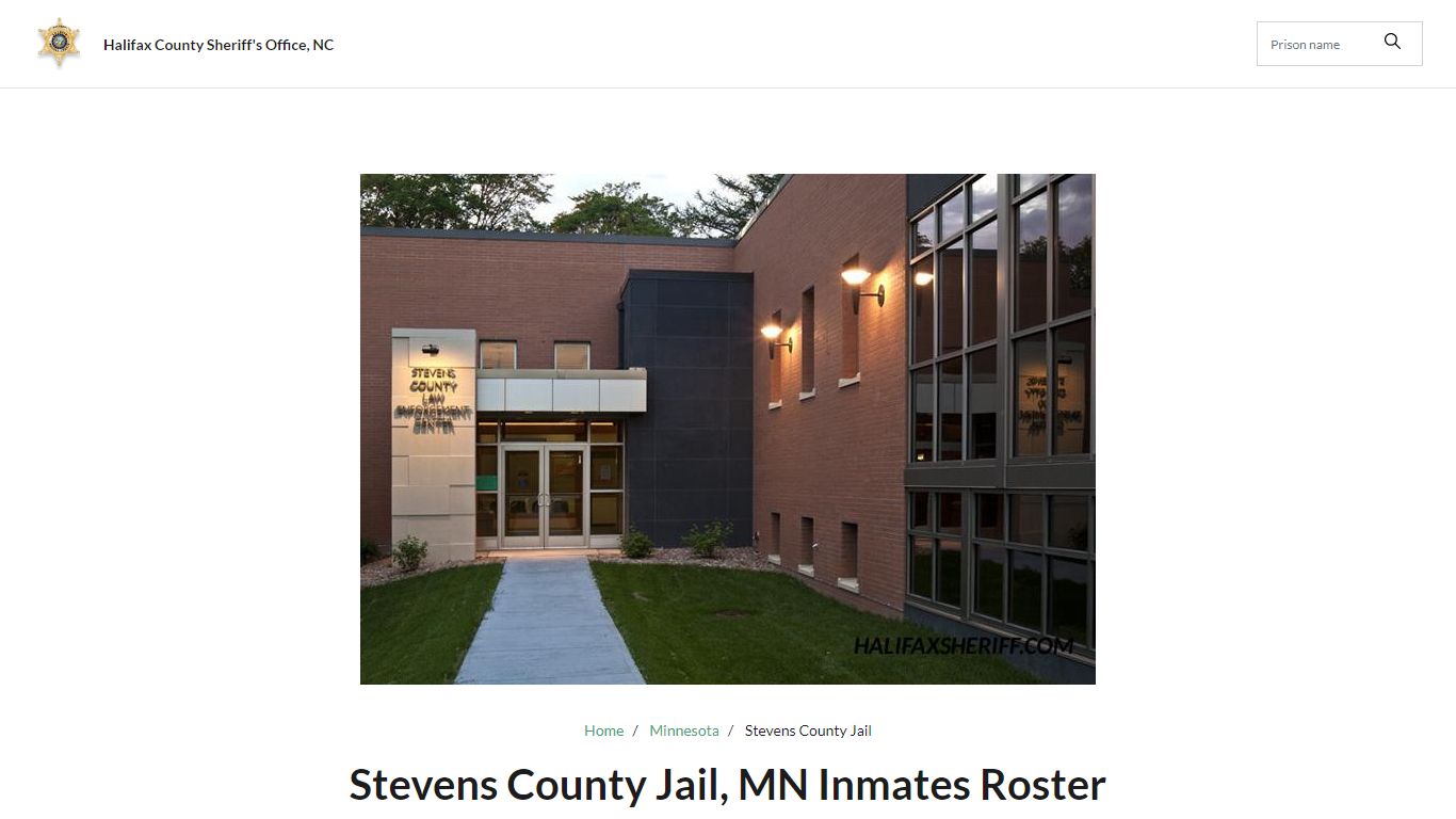 Stevens County Jail, MN Jail Roster, Name Search