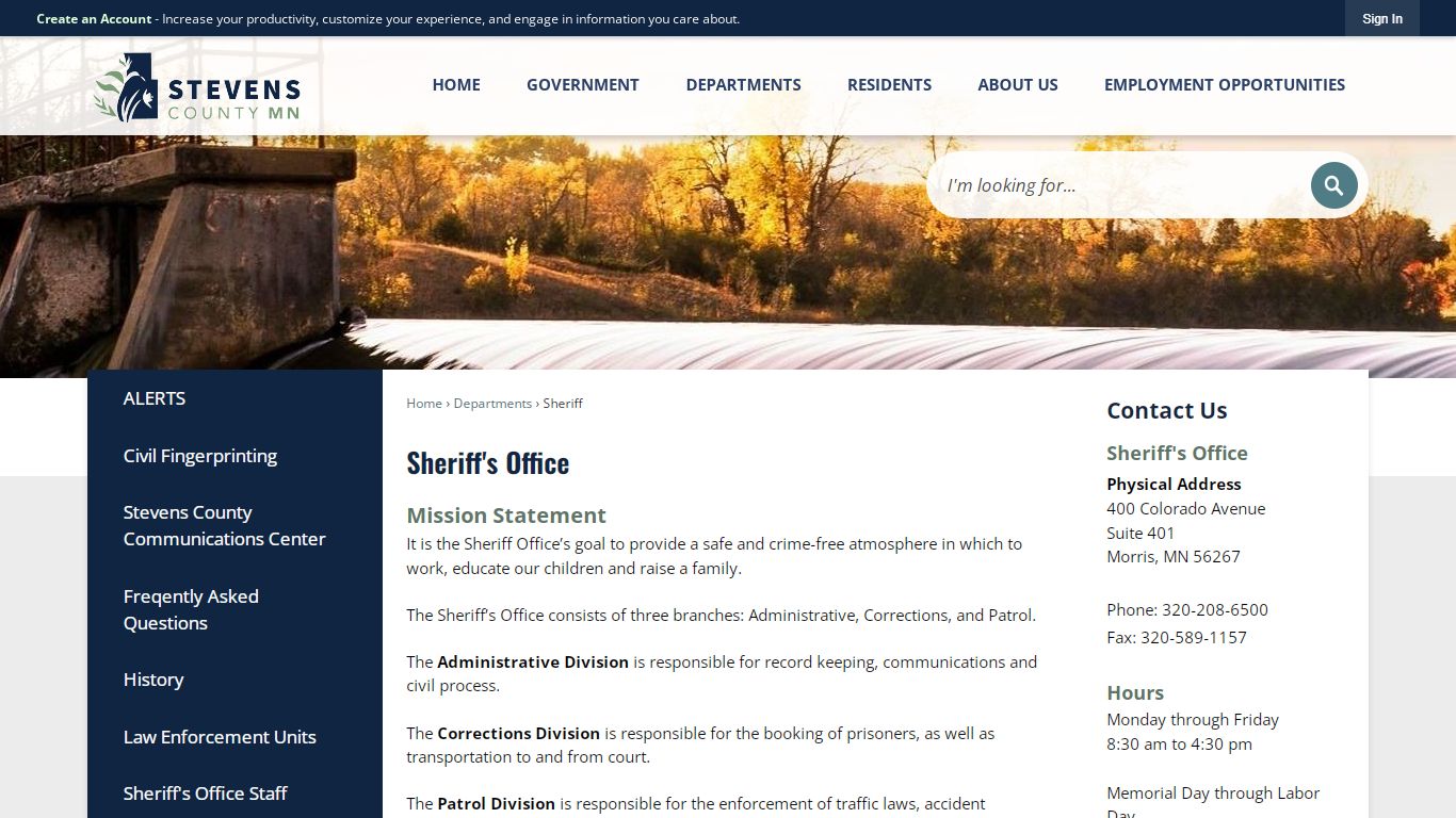 Sheriff's Office | Stevens County, MN - Official Website